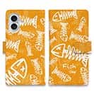 【手帳型】ボーン・フィッシュ　オレンジ