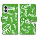 【手帳型】ボーン・フィッシュ　グリーン