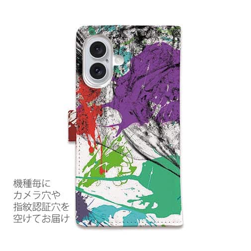 【手帳型】ブラックバス2 ペンキペイント