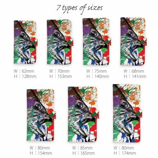 【手帳型】ブラックバス2 ペンキペイント