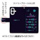 【手帳型】【釣りざんまい】愛犬と釣りを楽しむアングラー_カラフルダークネイビー