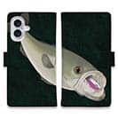 【手帳型】【佐藤ケロ子】シーバスの食欲　ダークグリーン