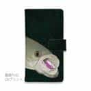 【手帳型】【佐藤ケロ子】シーバスの食欲　ダークグリーン