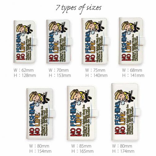 【手帳型】【釣りざんまい】ついついウトウトしちゃった釣り人_カラフルホワイト