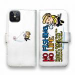 【手帳型】【釣りざんまい】ついついウトウトしちゃった釣り人_カラフルホワイト