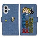 【手帳型】【釣りざんまい】ついついウトウトしちゃった釣り人_カラフルデニム風