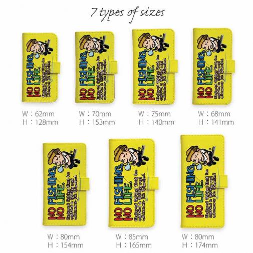 【手帳型】【釣りざんまい】ついついウトウトしちゃった釣り人_カラフルイエロー