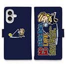 【手帳型】【釣りざんまい】ついついウトウトしちゃった釣り人_カラフルネイビー