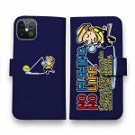 【手帳型】【釣りざんまい】ついついウトウトしちゃった釣り人_カラフルネイビー