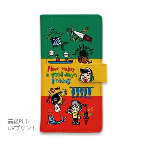 【手帳型】【釣りざんまい】魚釣りに出かけよう!_カラフルラスタカラー