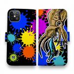 【手帳型】【釣りざんまい】エギに襲いかかるアオリイカ