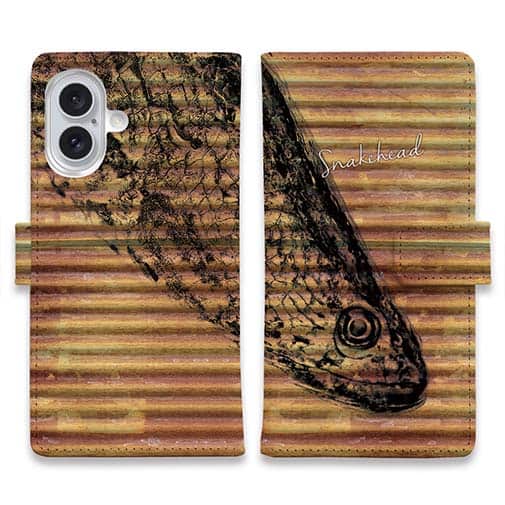 【手帳型】ライギョ 鉄錆