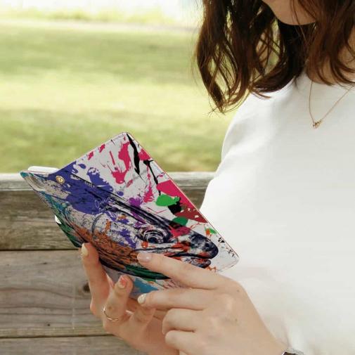 【手帳型】サクラマス ペンキペイント