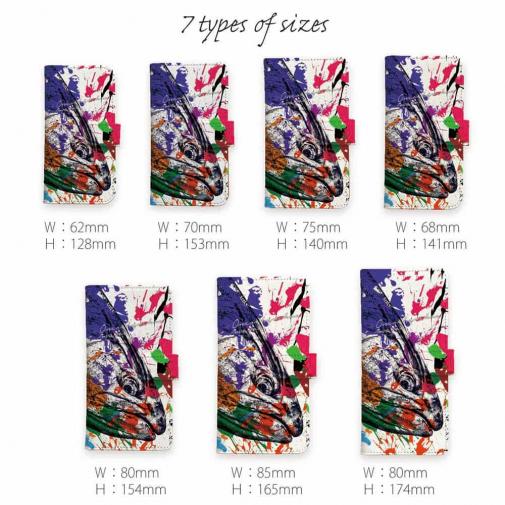 【手帳型】サクラマス ペンキペイント