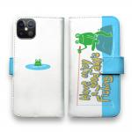 【手帳型】【釣りざんまい】カエルがノンビリ釣りをするでケロ_カラフルレトロ