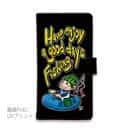 【手帳型】【釣りざんまい】ゴムボートアングラー_カラフルブラック