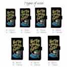 【手帳型】【釣りざんまい】ゴムボートアングラー_カラフルブラック