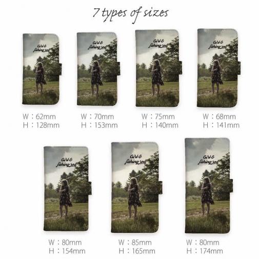 【手帳型】少女と釣り竿