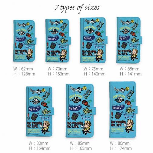 【手帳型】【釣りざんまい】釣り好きですがなにか?_カラフルスカイブルー