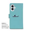 【手帳型】【釣りざんまい】愛犬と釣りを楽しむアングラー_カラフルミントブルー