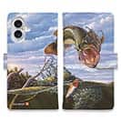 【八百板浩司】【手帳型】Bass & Pencil 水面を割ってルアーに飛びつくバス