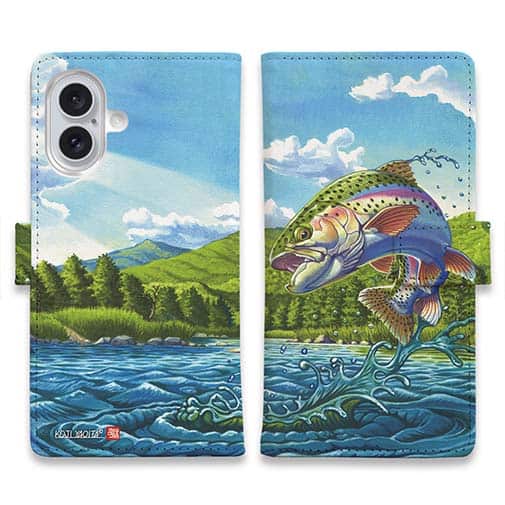 【八百板浩司】【手帳型】Leaping Rainbow レインボートラウト