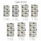 【手帳型】【釣りざんまい】ドット絵のブラックバス_英字新聞風ホワイト