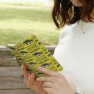 【手帳型】【釣りざんまい】ドット絵のブラックバス_英字新聞風イエロー