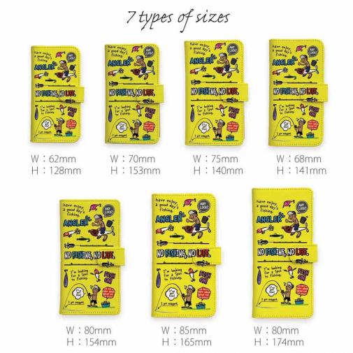 【手帳型】【釣りざんまい】釣りに行きませんか?_カラフルイエロー