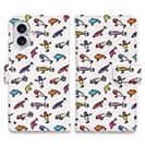 【手帳型】【釣りざんまい】ルアーコレクション_カラフルホワイト