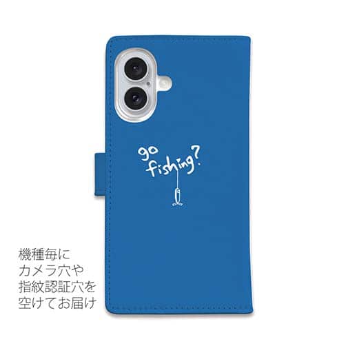 【手帳型】【釣りざんまい】魚釣りに出かけよう!_ブルー