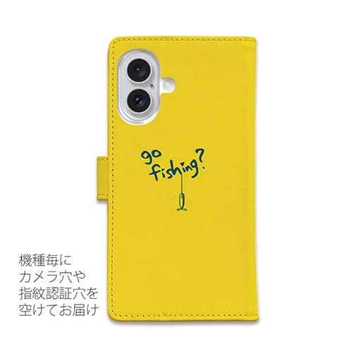 【手帳型】【釣りざんまい】魚釣りに出かけよう!_イエロー