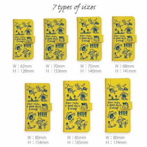 【手帳型】【釣りざんまい】魚釣りに出かけよう!_イエロー