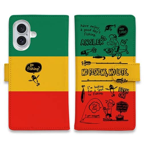 【手帳型】【釣りざんまい】釣りに行きませんか?_ラスタカラー