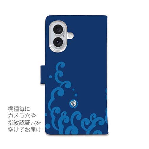 【手帳型】【釣りざんまい】釣れるまでは帰らぬ!_波飛沫