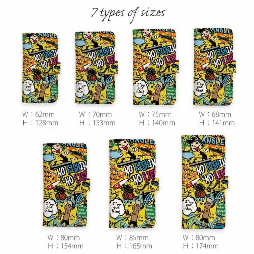 【手帳型】【釣りざんまい】爆釣アーティスティック_イエロー