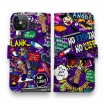 【手帳型】【釣りざんまい】爆釣アーティスティック_インディゴ