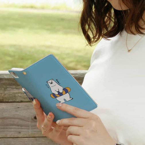 【手帳型】シロクマと浮き輪(wakat)