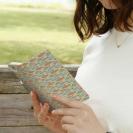 【手帳型】サーモンのシームレイスデザイン