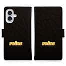 【手帳型】【reins】ブラック&ロゴ