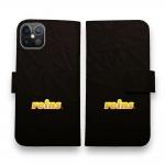 【手帳型】【reins】ブラック&ロゴ