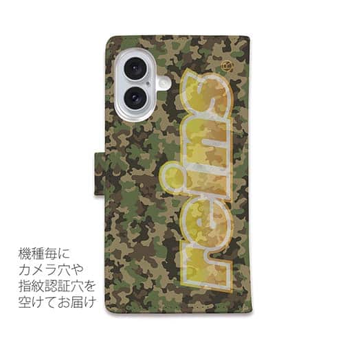 【手帳型】【reins】迷彩柄&ロゴ