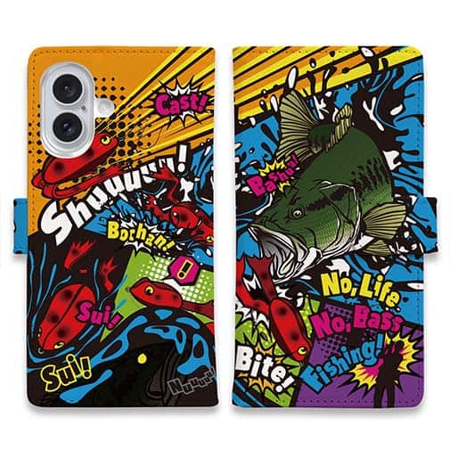 【手帳型】【FISH MAN】エキサイティングバイト! カラフル