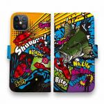 【手帳型】【fish man】エキサイティングバイト! カラフル