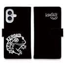 【手帳型】【佐藤ケロ子】KEROKOサイン入りスマホカバー ブラック