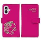 【手帳型】【佐藤ケロ子】KEROKOサイン入りスマホカバー レッド