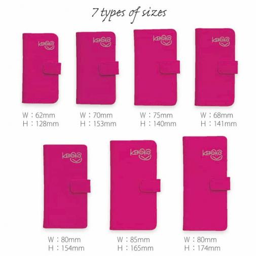 【手帳型】【佐藤ケロ子】KEROKOサイン入りスマホカバー レッド