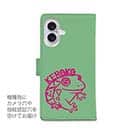 【手帳型】【佐藤ケロ子】KEROKOサイン入りスマホカバー グリーン