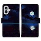 【手帳型】海に浮かぶ月