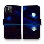 【手帳型】海に浮かぶ月